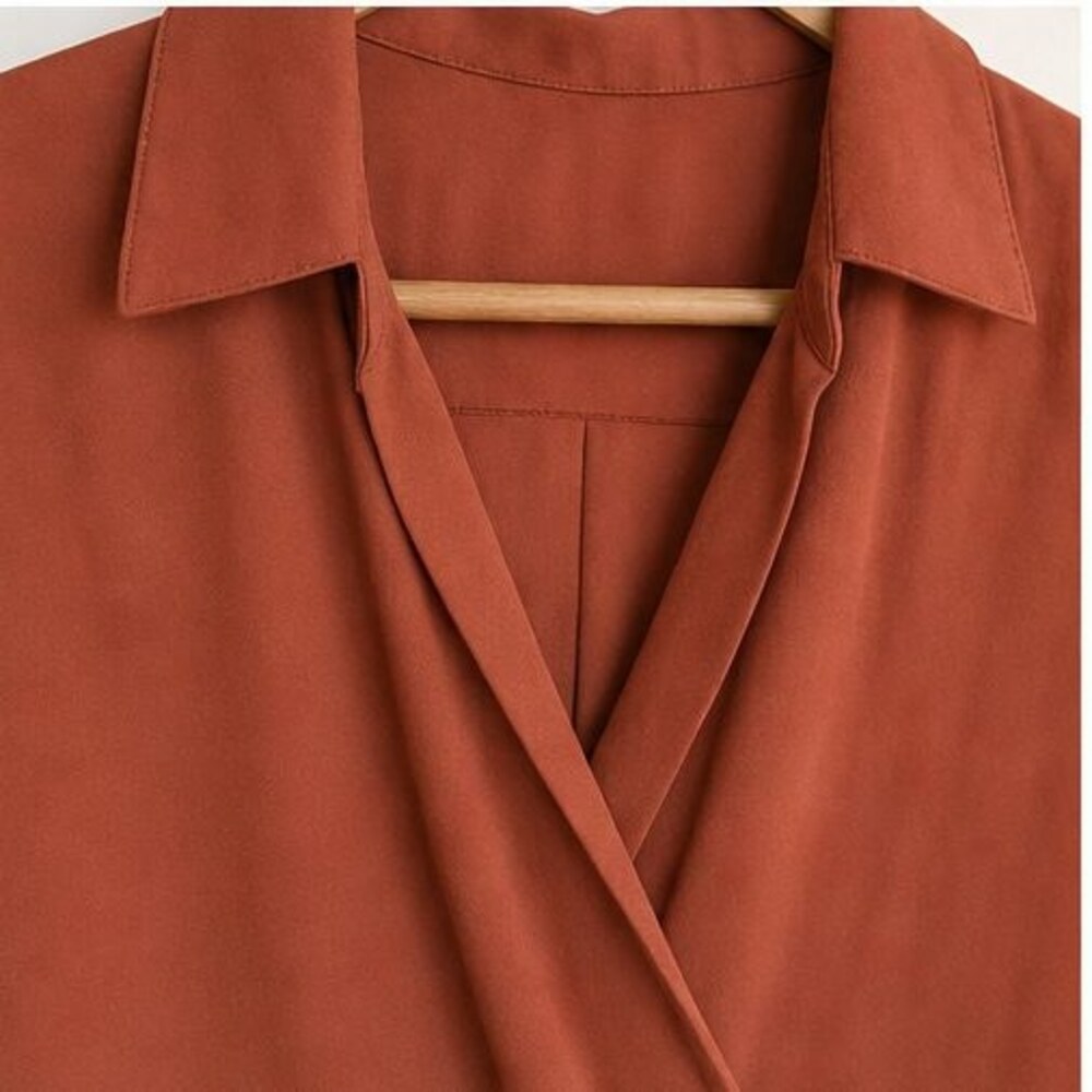 Rust Ruffle Blouse - Picture 4 of 6